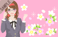 桜咲く!!(下) 【ガラケー対応サイズ】